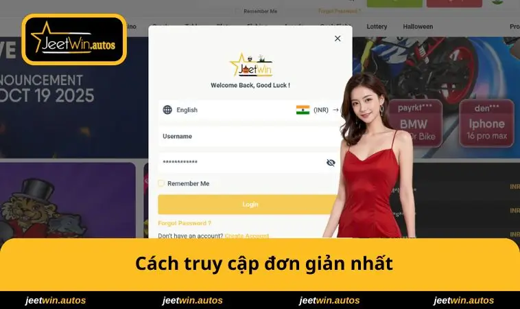 Đăng Nhập JEETWIN 1 Cách truy cập đơn giản nhất