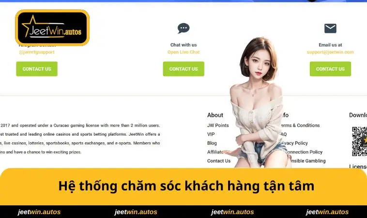 JEETWIN 19 Hệ thống CSKH tận tâm