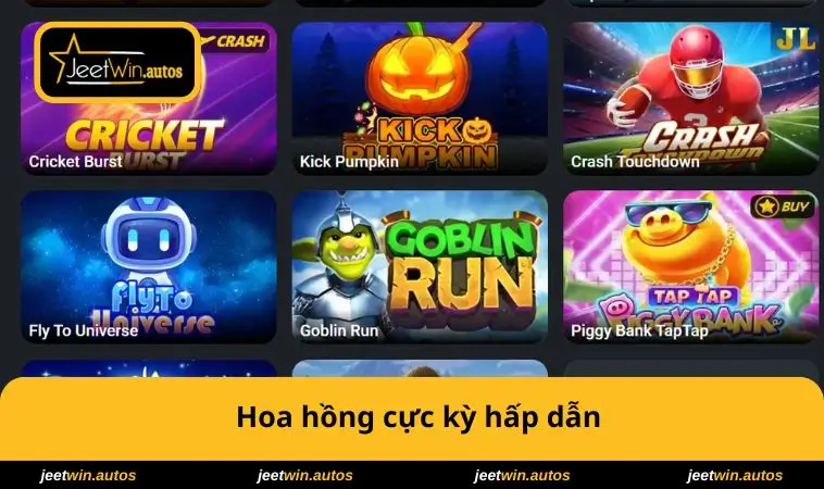 Đại Lý JEETWIN 2 Hoa hồng cực kỳ hấp dẫn